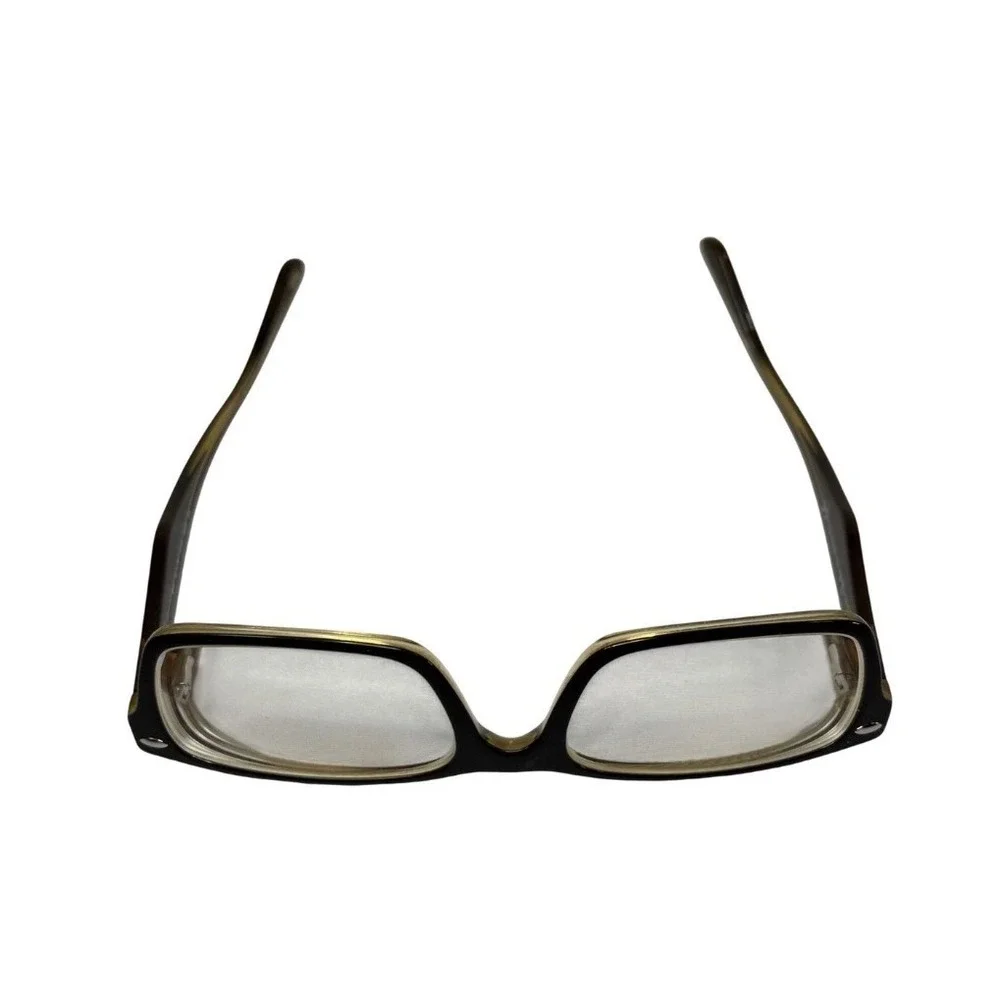 Ray-Ban RB 5206 5373 Eyeglasses Dark Brown Beige Rectangular Frames with Case